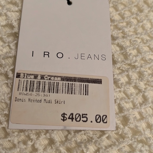 IRO JEANS WHITE DENISE KNIT MESH MIDI SKIRT.  Never worn - Picture 6 of 6